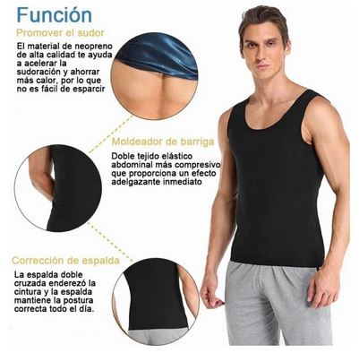 CAMISETA REDUCTORA ABODMINAL - Heatfit™